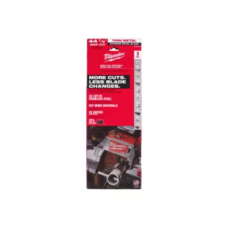   Pânză de ferăstrău cu bandă MILWAUKEE cu 1139,83 mm x 2,1/1,8 mm distanță dintre dinți / 12/14TPI bimetal (3 buc)