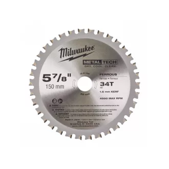   Pânză de ferăstrău MILWAUKEE pentru metal 150 x 20 x 1,6 mm / 34T