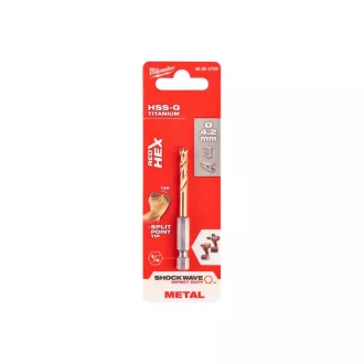   Burghiu cu melc MILWAUKEE 4,2 x 74/28 mm HSS-G TiN, HEX roșu - Shockwave™