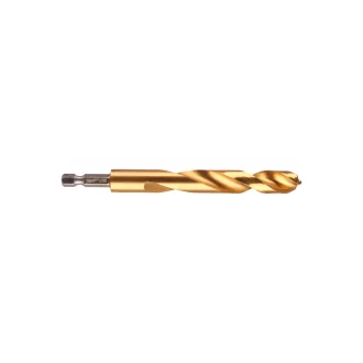   Burghiu cu melc MILWAUKEE 12,5 x 128/83 mm HSS-G TiN, HEX roșu - Shockwave™