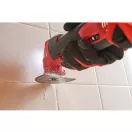 Pânză de ferăstrău pentru chit MILWAUKEE 75 x 1,2 x 25 mm Unelte multifuncționale Starlock cu granule diamantate