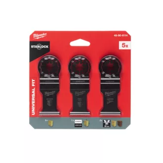   MILWAUKEE Set de lame de ferăstrău pentru lemn, 5 piese Multitool Starlock