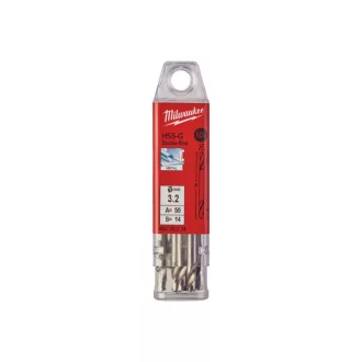   Burghiu cu melc dublu MILWAUKEE 3,2 x 43/10 mm HSS-G (10 buc)