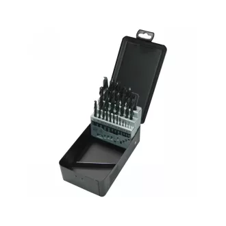   MILWAUKEE Set de burghie cu șurub 25 bucăți 1,0-13,0 mm HSS-R (în cutie metalică)