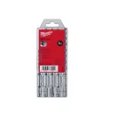 MILWAUKEE Set de foraj pentru rocă SDS-Plus din 5 piese cu două tăișuri (5,5 x 110 mm; 5,5 / 6 / 7 / 8 x 160 mm)