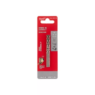   Burghiu MILWAUKEE 4,0 x 75/43 mm HSS-G Co DIN 338 Red Cobalt (2 buc)