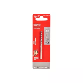   Burghiu MILWAUKEE 4,2 x 75/43 mm HSS-G Co DIN 338 Roșu Cobalt