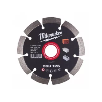   Disc de tăiat diamant MILWAUKEE 125 x 2,4 x 10 x 22,2 mm DSU segmentat