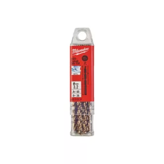   Burghiu MILWAUKEE 3,2 x 65/36 mm HSS-G Co DIN 338 Roșu Cobalt (10 buc)