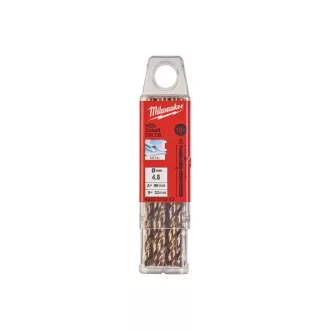   Burghiu MILWAUKEE 4,8 x 86/52 mm HSS-G Co DIN 338 Roșu Cobalt (10 buc)