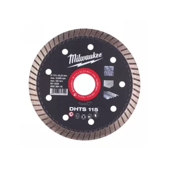   Disc de tăiat cu diamant MILWAUKEE 115 x 1,2 x 10 x 22,2 mm turbo