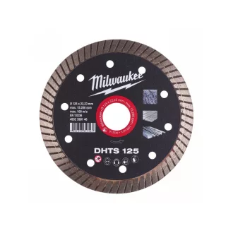   Disc de tăiat cu diamant MILWAUKEE 125 x 1,2 x 10 x 22,2 mm turbo