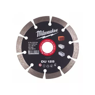   Disc de tăiat diamant MILWAUKEE 125 x 2,3 x 10 x 22,2 mm Segmentat