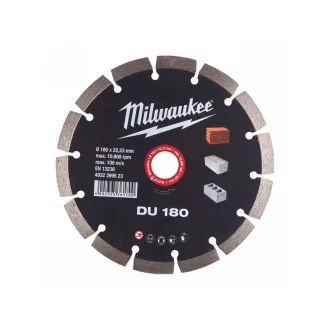   Disc de tăiere cu diamant MILWAUKEE 180 x 2,4 x 10 x 22,2 mm segmentat