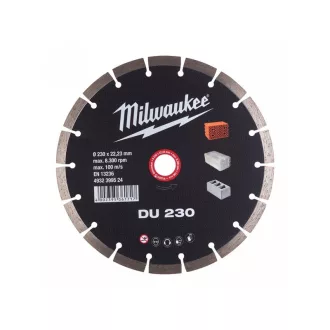   Disc de tăiere cu diamant MILWAUKEE 230 x 2,6 x 10 x 22,2 mm segmentat