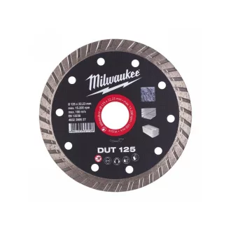   Disc de tăiat cu diamant MILWAUKEE 125 x 2,3 x 10 x 22,2 mm turbo