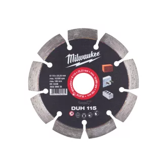   Disc de tăiat diamant MILWAUKEE 115 x 2,2 x 10 x 22,2 mm DUH segmentat