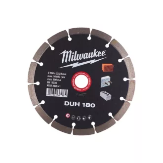   Disc de tăiat diamant MILWAUKEE 180 x 2,4 x 10 x 22,2 mm DUH segmentat
