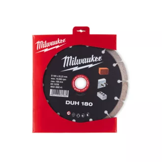   Disc de tăiat diamant MILWAUKEE 180 x 2,4 x 10 x 22,2 mm DUH segmentat