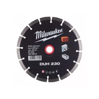   Disc de tăiat diamant MILWAUKEE 230 x 2,6 x 10 x 22,2 mm DUH segmentat