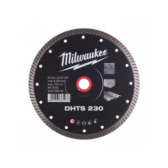   Disc de tăiat cu diamant MILWAUKEE 230 x 1,9 x 10 x 22,2 mm turbo DHTS