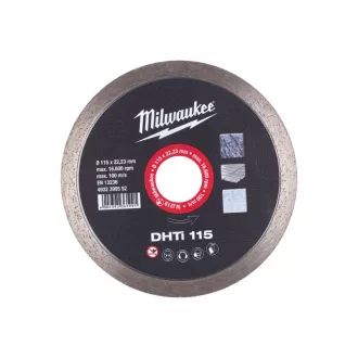   Disc de tăiat diamant MILWAUKEE 115 x 2,0 x 8 x 22,2 mm DHTI continuu