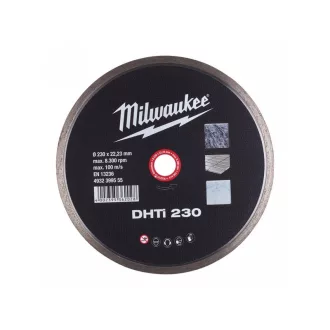   Disc de tăiere cu diamant MILWAUKEE 230 x 2,6 x 8,0 x 22,2 mm continuu