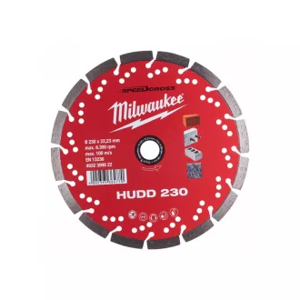   Disc de tăiat diamant MILWAUKEE 230 x 2,6 x 10 x 22,2 mm HUDD segmentat