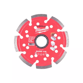   Disc de tăiat diamant MILWAUKEE 115 x 2,6 x 10 x 22,2 mm AUD segmentat