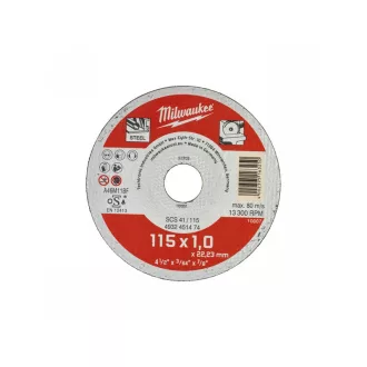   MILWAUKEE Disc de tăiere pentru metal 115 x 1,0 x 22,2 mm drept SCS41 (200 buc)