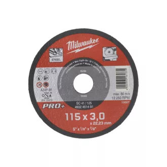   MILWAUKEE Disc de tăiere pentru metal 115 x 3,0 x 22,2 mm drept SC41 PRO+