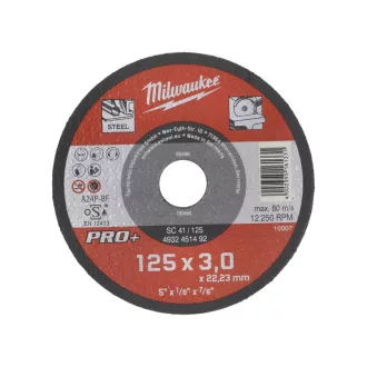  MILWAUKEE Disc de tăiere pentru metal 125 x 3,0 x 22,2 mm drept SC41 PRO+