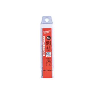   Burghiu MILWAUKEE 4,3 x 80/47 mm HSS-G DIN 338 Thunderweb (10 buc)
