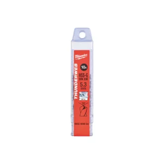   MILWAUKEE burghiu cu șurub 5,3 x 86/52 mm HSS-G DIN 338 Thunderweb (10 buc)