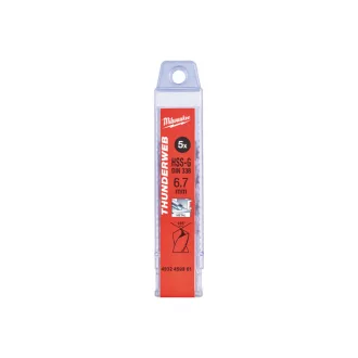   MILWAUKEE găuritor cu șurub 6,7 x 101/63 mm HSS-G DIN 338 Thunderweb (5 buc)