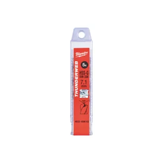   MILWAUKEE găuritor cu șurub 7,1 x 109/69 mm HSS-G DIN 338 Thunderweb (5 buc)