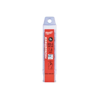   MILWAUKEE găuritor cu șurub 7,8 x 117/75 mm HSS-G DIN 338 Thunderweb (5 buc)