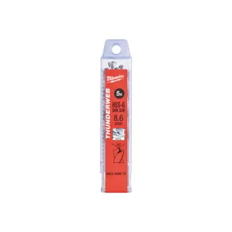   MILWAUKEE burghiu cu șurub 8,6 x 125/81 mm HSS-G DIN 338 Thunderweb (5 buc)