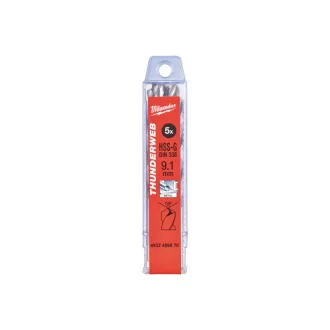   MILWAUKEE găuritor cu șurub 9,1 x 125/81 mm HSS-G DIN 338 Thunderweb (5 buc)