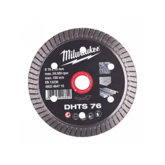   Disc de tăiat cu diamant MILWAUKEE 76 x 1,0 x 5,0 x 10 mm turbo