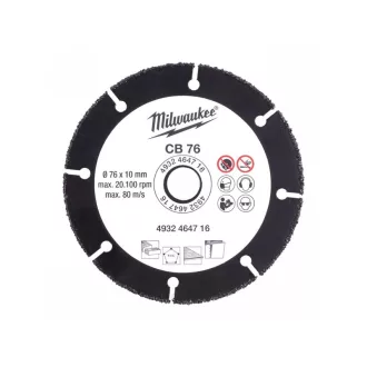   Disc de tăiere din carbură MILWAUKEE 76 x 1,0 x 10 mm segmentat