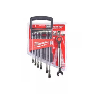   Set chei cu clichet MILWAUKEE 7 piese 8-17 mm CrV MAX BITE™