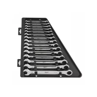   Set chei cu clichet MILWAUKEE 15 piese 8-22 mm CrV MAX BITE™