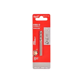   Burghiu MILWAUKEE 3,3 x 67/37 mm HSS-G Co DIN 338 Red Cobalt (2 buc)