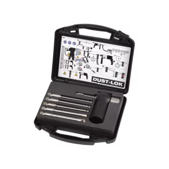  MILWAUKEE Set de foraj pentru rocă pentru extracția prafului, 6 piese, cu patru tăișuri (cu adaptor) DUST-LOK