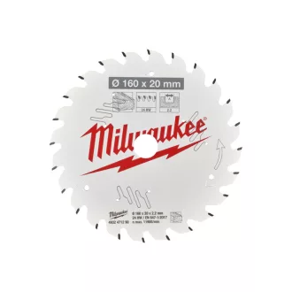   Pânză de ferăstrău MILWAUKEE pentru lemn 160 x 20 x 2,2 mm /24T ATB