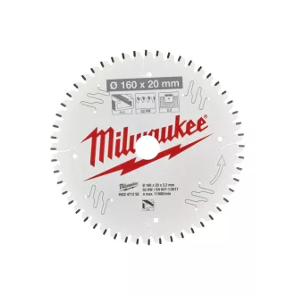   Pânză de ferăstrău MILWAUKEE pentru aluminiu 160 x 20 x 2,2 mm /52T TF
