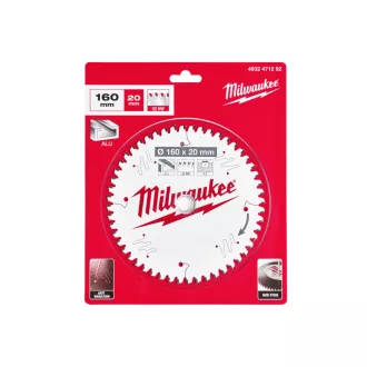   Pânză de ferăstrău MILWAUKEE pentru aluminiu 160 x 20 x 2,2 mm /52T TF