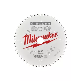   Pânză de ferăstrău MILWAUKEE pentru lemn 165 x 20 x 2,2 mm /24T ATB
