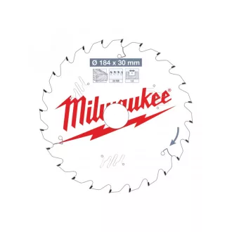   Pânză de ferăstrău MILWAUKEE pentru lemn 184 x 30 x 2,2 mm / 24T ATB